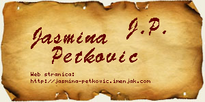 Jasmina Petković vizit kartica